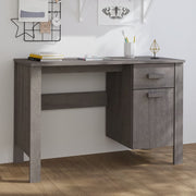 skrivebord HAMAR 113x50x75 cm massivt fyrretræ lysegrå