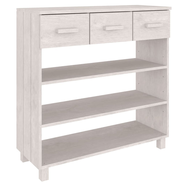 konsolbord HAMAR 90x35x90 cm massivt fyrretræ hvid