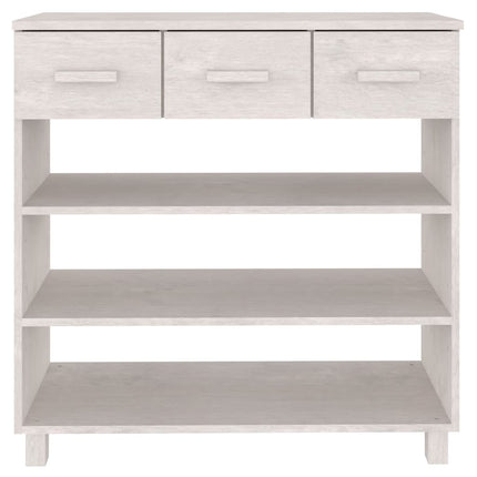 konsolbord HAMAR 90x35x90 cm massivt fyrretræ hvid