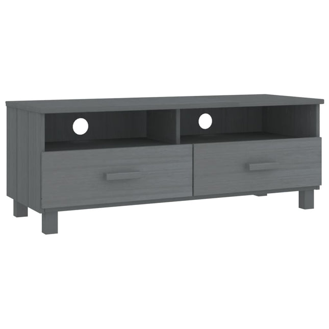 tv-skab HAMAR 106x40x40 cm massivt fyrretræ mørkegrå