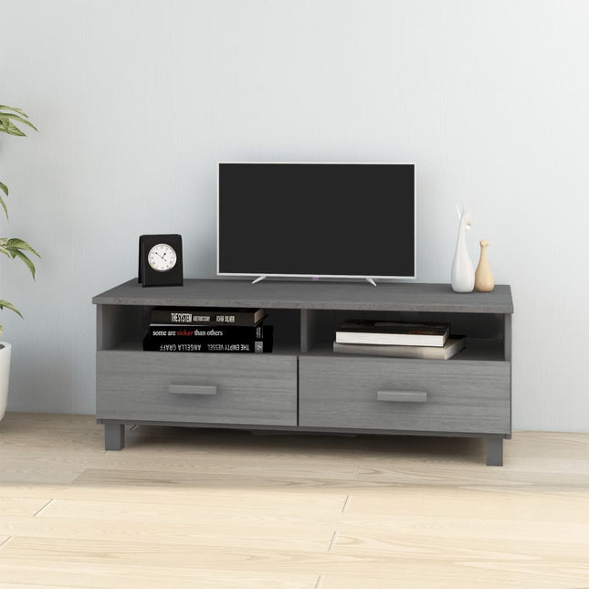 tv-skab HAMAR 106x40x40 cm massivt fyrretræ mørkegrå