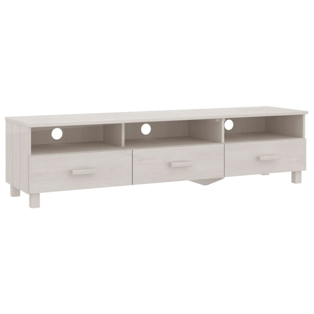 tv-skab HAMAR 158x40x40 cm massivt fyrretræ hvid