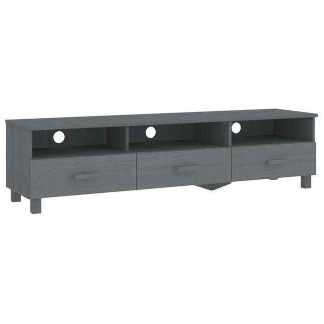tv-skab HAMAR 158x40x40 cm massivt fyrretræ mørkegrå