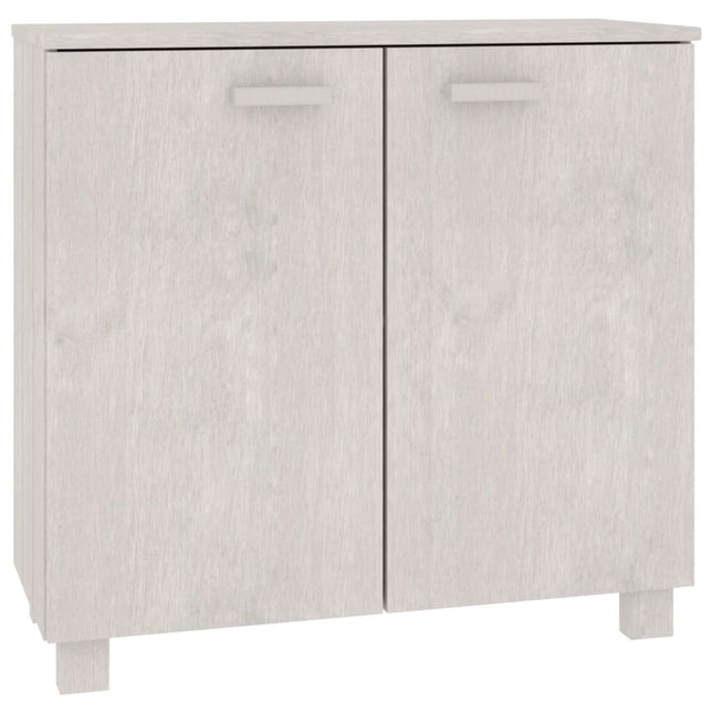 skænk HAMAR 85x35x80 cm massivt fyrretræ hvid