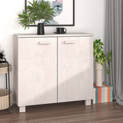 skænk HAMAR 85x35x80 cm massivt fyrretræ hvid