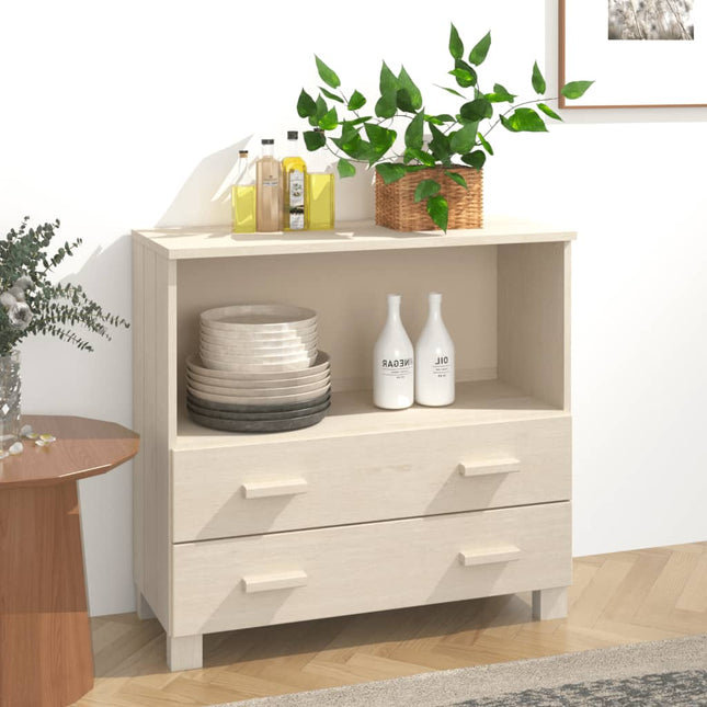 skænk HAMAR 85x35x80 cm fyrretræ honningbrun