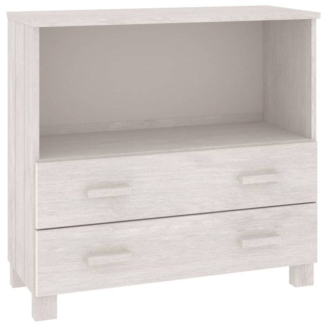 skænk HAMAR 85x35x80 cm massivt fyrretræ hvid