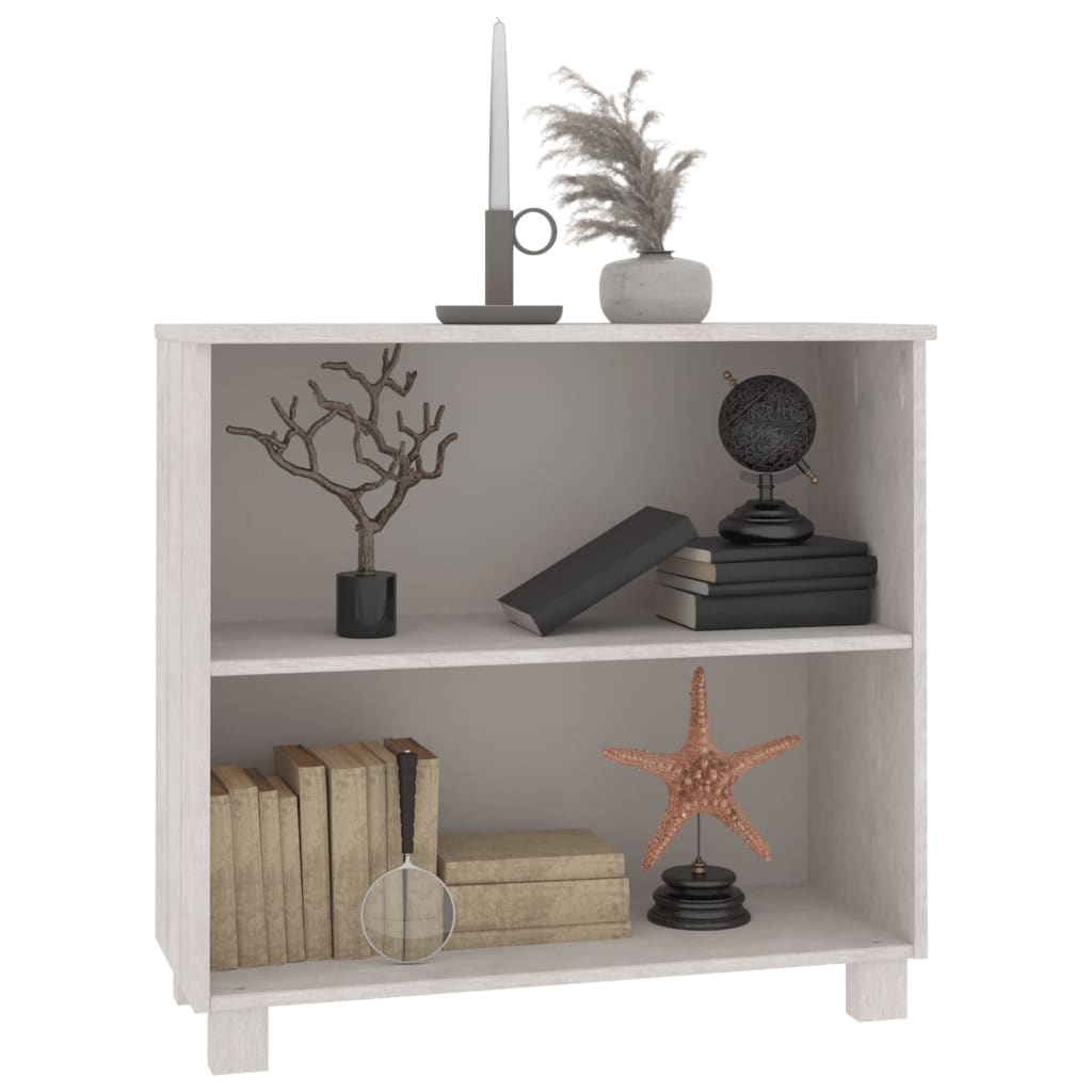 skænk HAMAR 85x35x80 cm massivt fyrretræ hvid