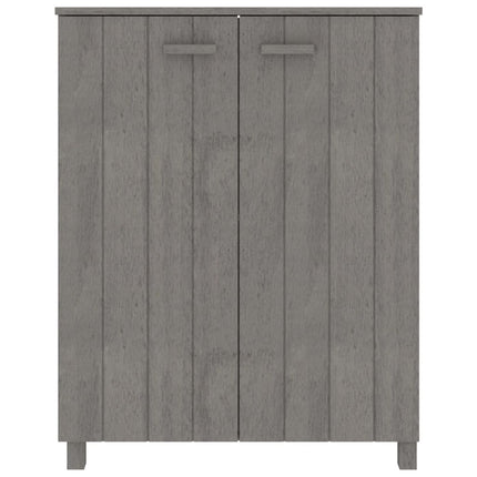 skoskab HAMAR 85x40x108 cm massivt fyrretræ lysegrå