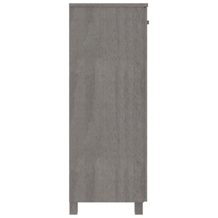 skoskab HAMAR 85x40x108 cm massivt fyrretræ lysegrå