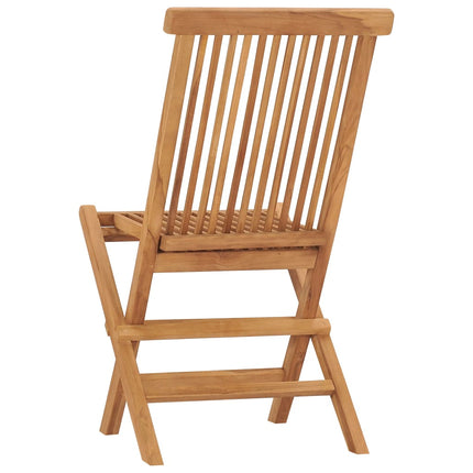 foldbare havestole 8 stk. massivt teaktræ