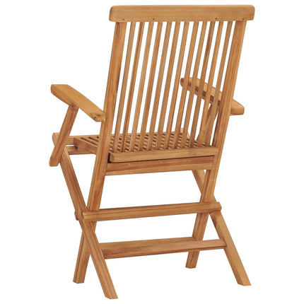 foldbare havestole 8 stk. massivt teaktræ