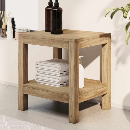 badeværelsesbord 45x35x45 cm massivt teaktræ