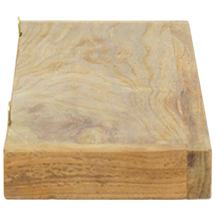 væghylder 2 stk. 60x15x4 cm massivt teaktræ