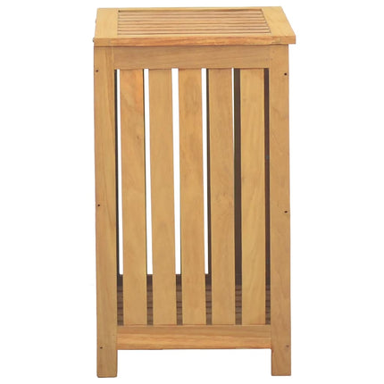 vasketøjskurv 50x35x60 cm massivt teaktræ