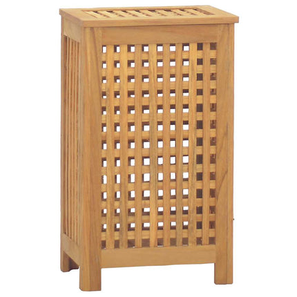 vasketøjskurv 35x25x60 cm massivt teaktræ