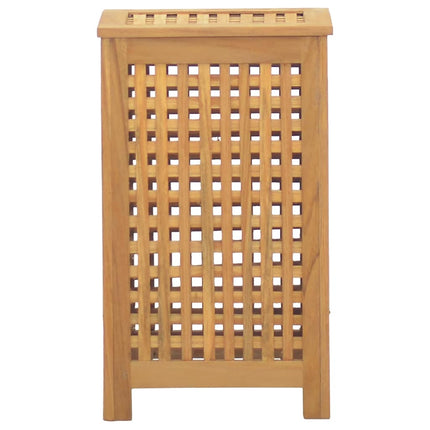 vasketøjskurv 35x25x60 cm massivt teaktræ