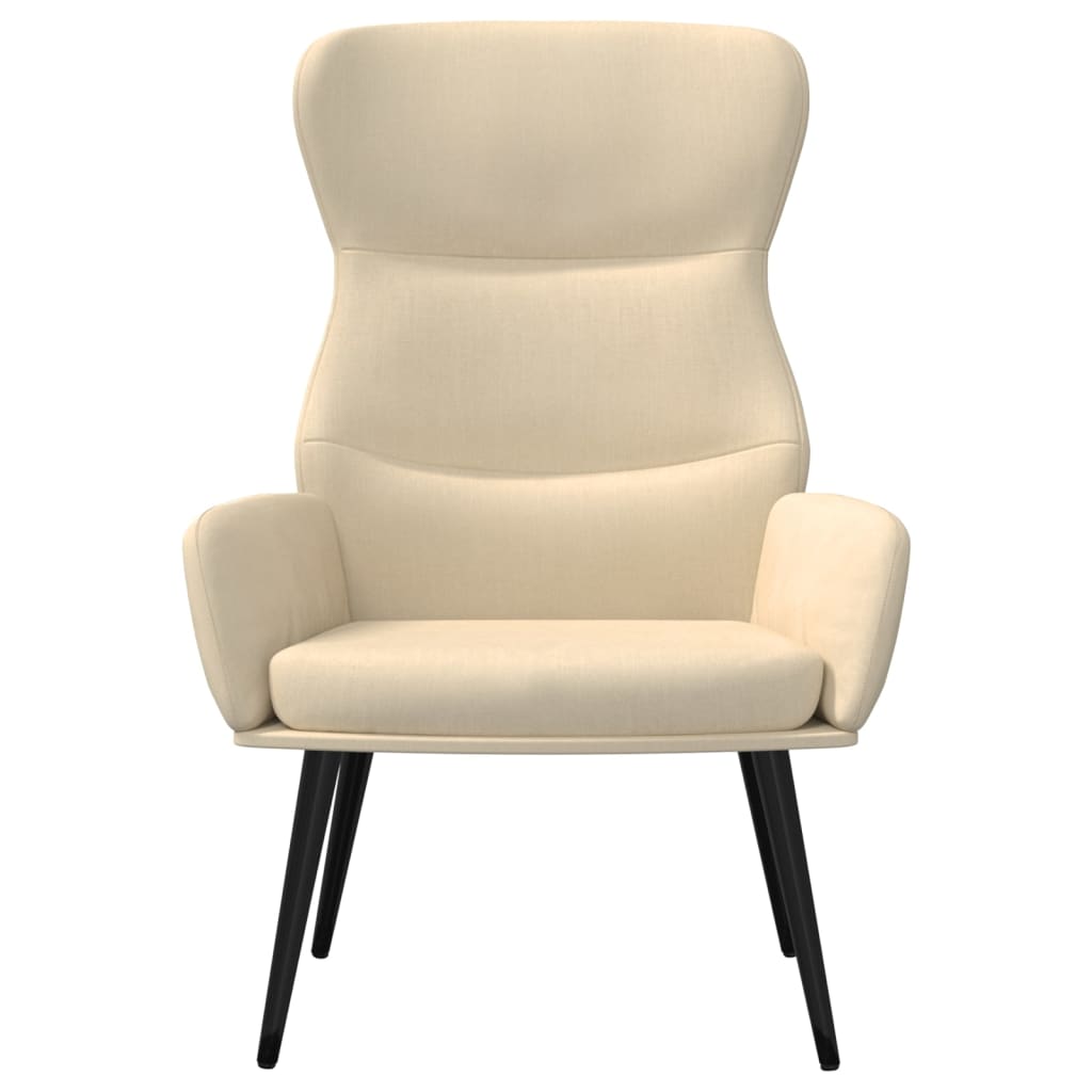 lænestol stof cremefarvet