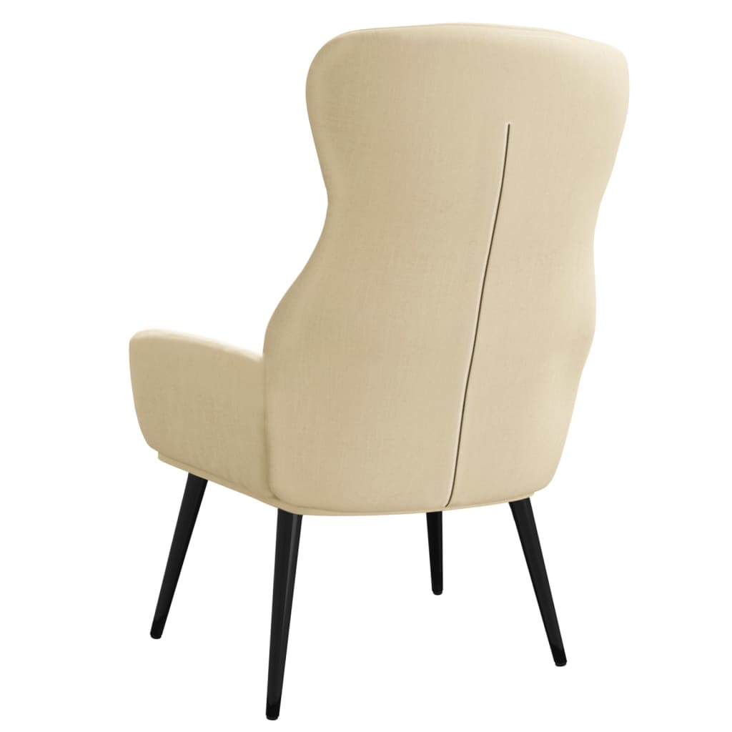 lænestol stof cremefarvet