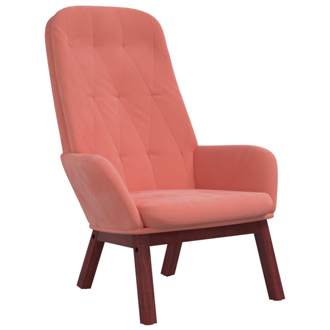 lænestol fløjl pink