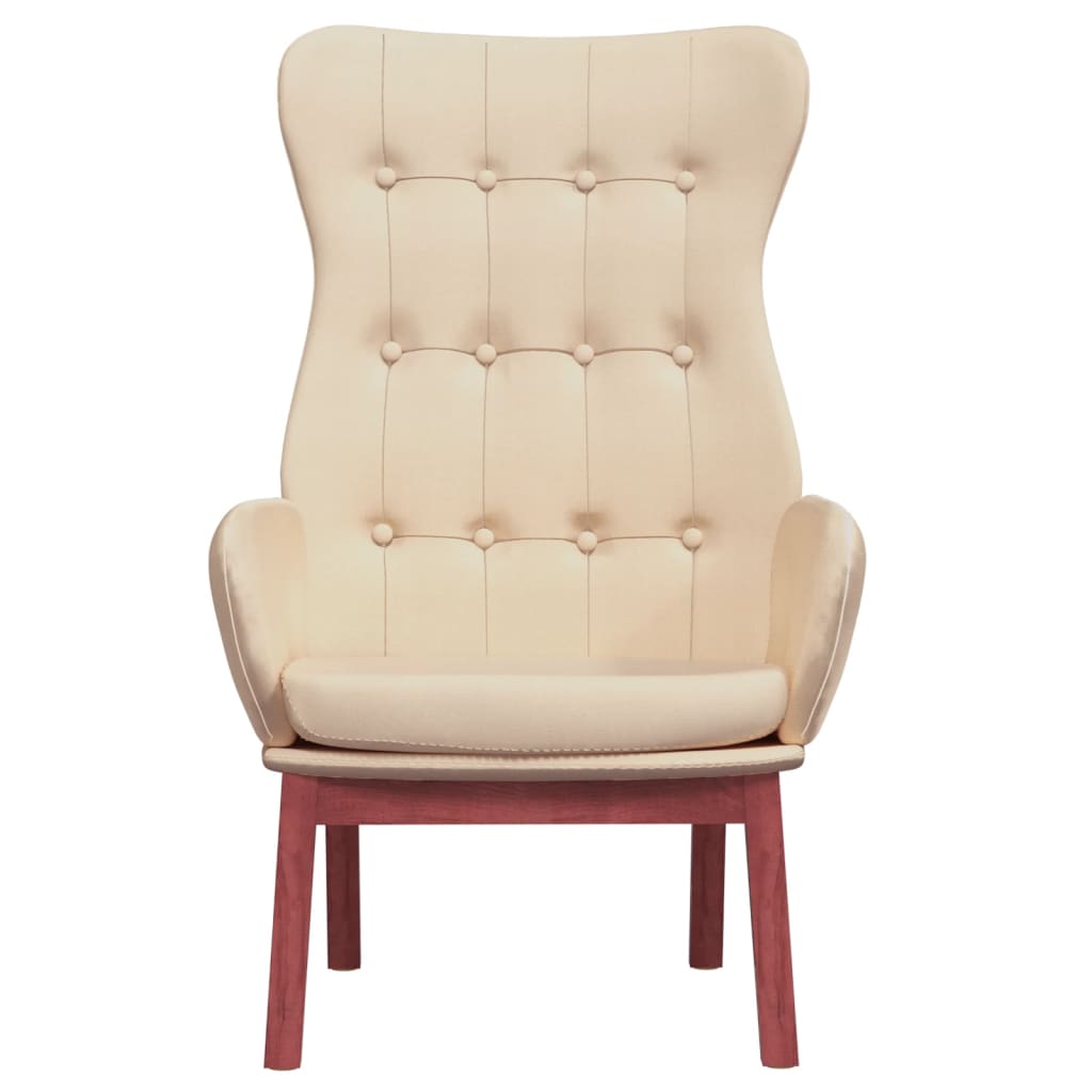 lænestol stof cremefarvet