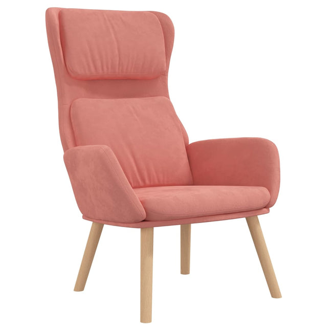 lænestol fløjl pink