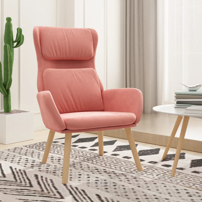 lænestol fløjl pink