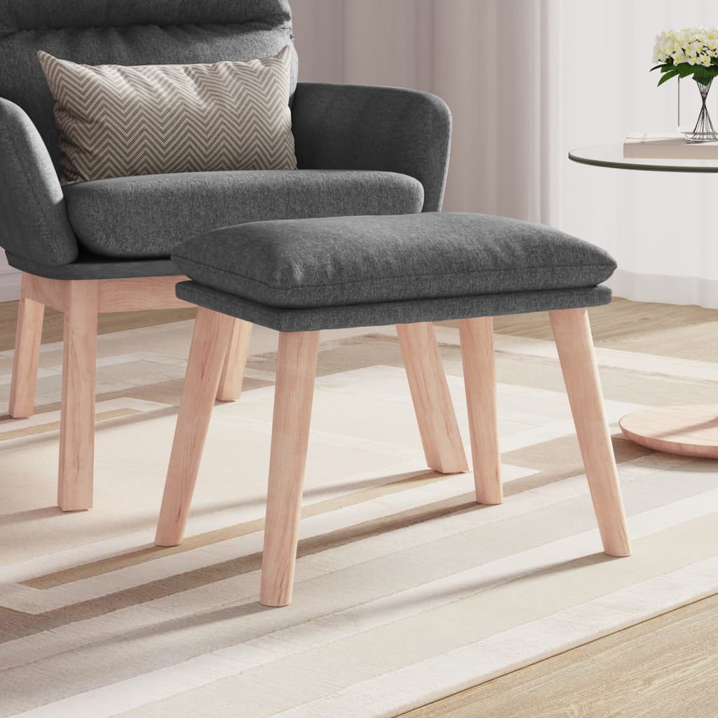 fodskammel 45x29,5x35 cm stof lysegrå billede
