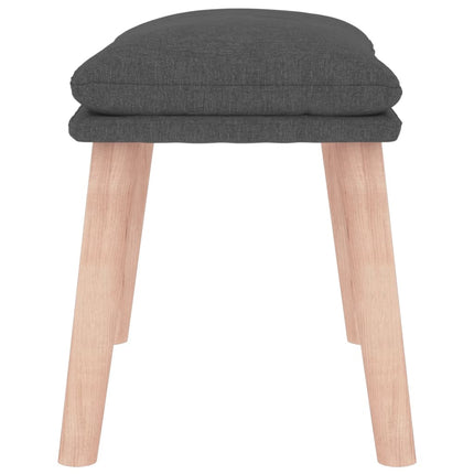 fodskammel 45x29,5x35 cm stof mørkegrå