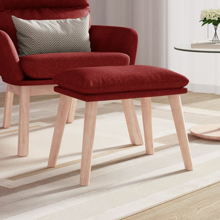 fodskammel 45x29,5x35 cm stof vinrød
