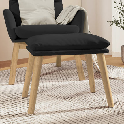 fodskammel 45x29,5x35 cm fløjl sort