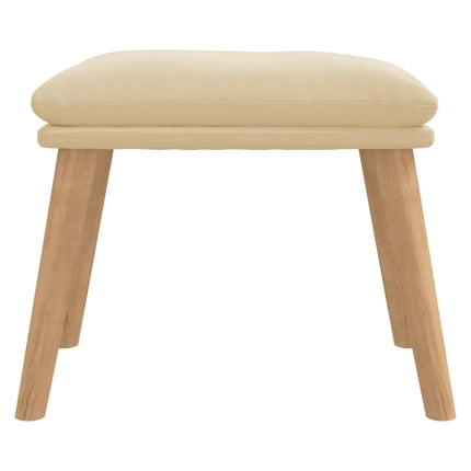 fodskammel 45x29,5x35 cm fløjl cremefarvet