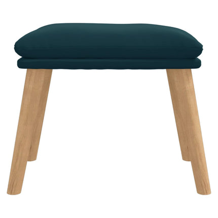 fodskammel 45x29,5x35 cm fløjl blå