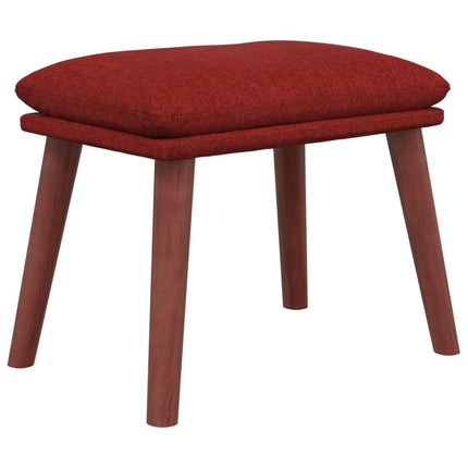 fodskammel 45x29,5x35 cm stof vinrød