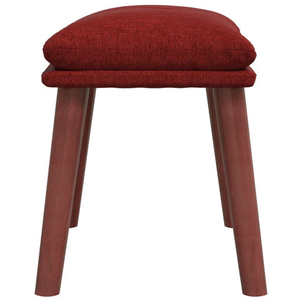 fodskammel 45x29,5x35 cm stof vinrød
