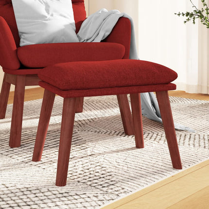 fodskammel 45x29,5x35 cm stof vinrød
