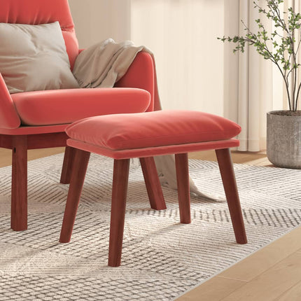fodskammel 45x29,5x35 cm fløjl lyserød