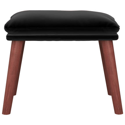 fodskammel 45x29,5x35 cm fløjl sort