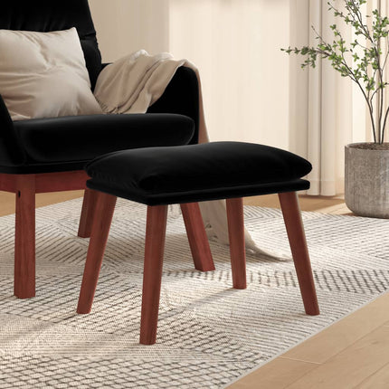fodskammel 45x29,5x35 cm fløjl sort