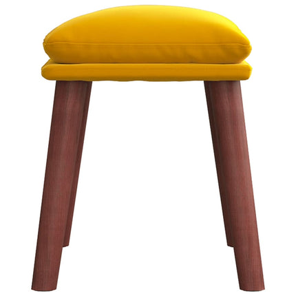 fodskammel 45x29,5x35 cm fløjl sennepsgul