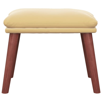 fodskammel 45x29,5x35 cm fløjl cremefarvet