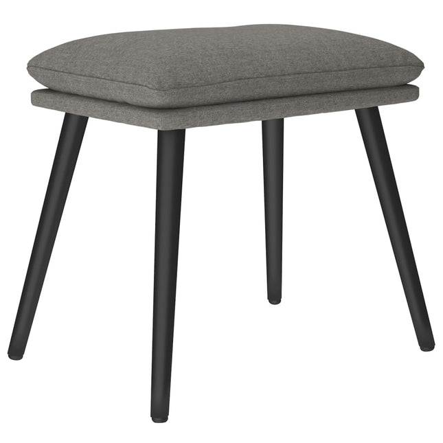 fodskammel 45x29,5x35 cm stof lysegrå