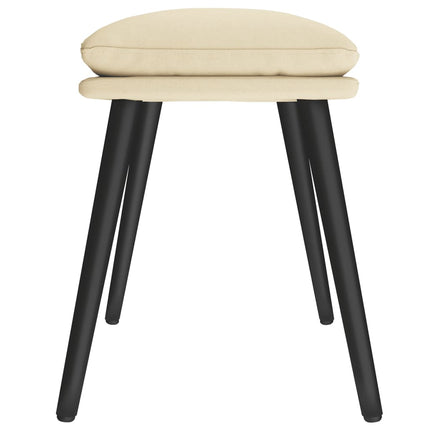 fodskammel 45x29,5x35 cm stof cremefarvet