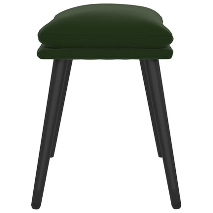 fodskammel 45x29,5x35 cm fløjl mørkegrøn