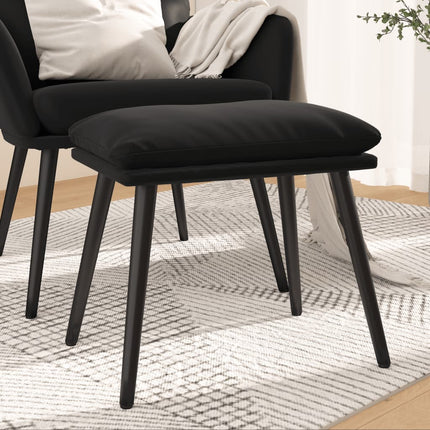 fodskammel 45x29,5x35 cm fløjl sort