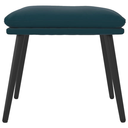 fodskammel 45x29,5x35 cm fløjl blå