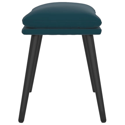fodskammel 45x29,5x35 cm fløjl blå