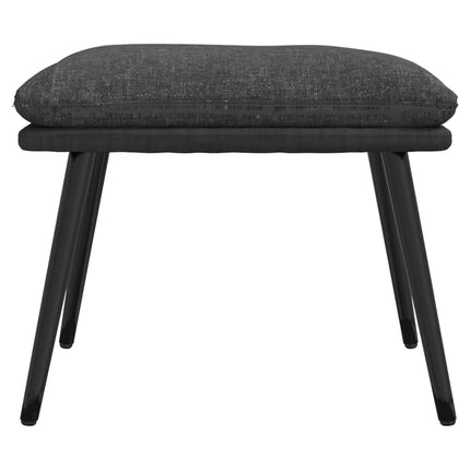 fodskammel 45x29,5x35 cm stof og kunstlæder mørkegrå
