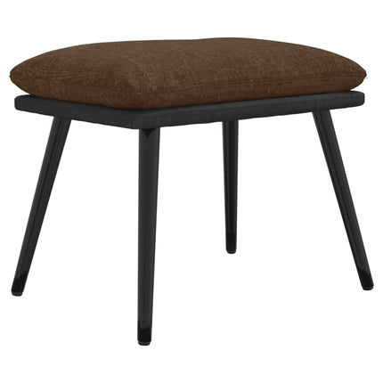 fodskammel 45x29,5x35 cm stof og kunstlæder brun