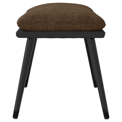 fodskammel 45x29,5x35 cm stof og kunstlæder brun